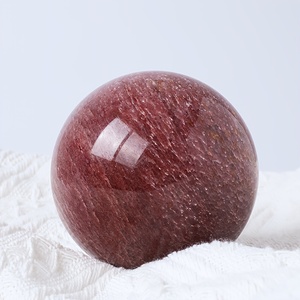 Esfera de Cuarzo Fresa de Estilo Bohemio de Alta Calidad al por Mayor, Piedra de Cristal Natural para Decoración del Hogar Única y Regalos Navideños - Product Image 3