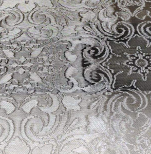 Tissu Jacquard Baroque Vintage à Motifs Roulants, Métallique Brillant, Ultra-Léger, en Maille Métallique Décorative pour l'Architecture de Luxe - Product Image 1