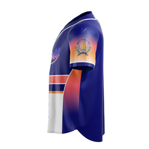 OEM kustom kaus bisbol poliester Softball pakaian olahraga sejuk pola garis sublimasi cetak ukuran besar untuk klub - Product Image 3