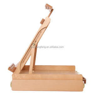 Caballete de mesa de estudio-Caballete de <span class=keywords><strong>artista</strong></span> de madera de haya maciza ajustable y caja de bocetos con almacenamiento para lienzos de hasta 34 "de alto W05B - Product Image 5