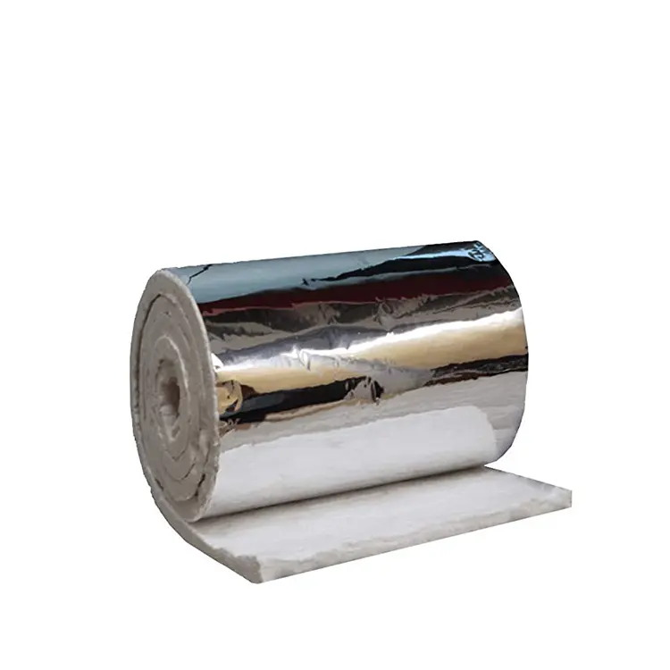 Furnace Insulation Covered With Aluminum Foil 1430 Ceramic Fiber Blanket