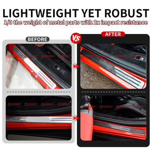 Seuil de porte de voiture en fibre de carbone sèche de haute qualité pour Ferrari 488 GTB - Product Image 2