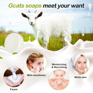 Puro jabón de leche de cabra 50g para la piel grasa milagro jabón tiene piel sedosa Barra de jabón Natural hecho a mano - Product Image 5