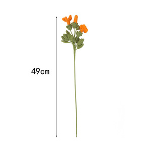 ดอกไม้ประดิษฐ์รูปดอกทรัมเป็ตถักโครเชต์ ยี่ห้อเคเซียง สีส้มใบเขียว ตกแต่งโต๊ะ ตกแต่งบ้าน ห้องนั่งเล่น - Product Image 5