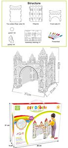 Grafiti diy para niños, casa de juegos, juguete de pintura, Castillo de cartón - Product Image 4
