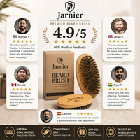 Brocha de Afeitar de Viaje Personalizada al por Mayor, Cerdas de Jabalí, Bambú, Cepillo de Afeitar para Hombre, Tipo Láser para Afeitar a Mano