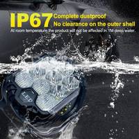 Phare de travail LED 7 pouces 50W, éclairage 3 côtés, clignotant DRL, pour véhicules tout-terrain 4x4, VTT, 3500K 6000K, faisceau combiné auxiliaire de conduite
