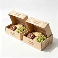 Boîte à biscuits portable de qualité alimentaire, emballage de boulangerie, boîtes d'expédition avec poignée, fermeture magnétique, carton ondulé, boîte de boulangerie gaufrée