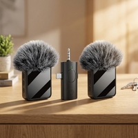 Microphone cravate sans fil à condensateur F11-2 F15, portable et mains libres pour téléphone portable et interviews de rue