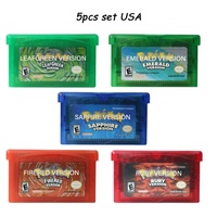   Jeu vidéo version allemande 5.1 Leaf Green RireRed Ruby Sapphire Emerald en ABS de haute qualité pour console SP