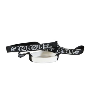 Lanière de cou réglable personnalisée et réutilisable pour porte-gobelet/bouteille, idéale pour festivals et événements - Product Image 1