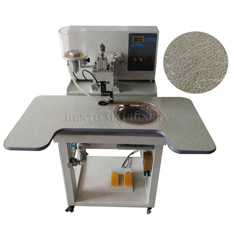 Advanced Structure Pearl Attached Machine For Clothing / Pearls Setting Machine For Fabric / Pearl Machine Attaching