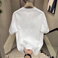 T-shirt d'été ample pour homme en coton à fibres longues, respirant, à manches courtes, imprimé dessin animé, style streetwear