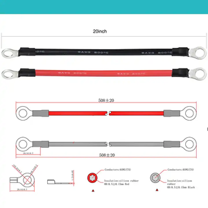 ชุดสายแบตเตอรี่6 AWG พร้อมขั้วสายไฟพลังงานแสงอาทิตย์เป็นบวกและลบสำหรับรถจักรยานยนต์ - Product Image 3