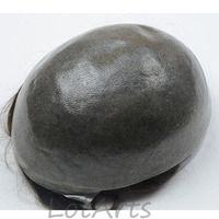 Prothèse capillaire homme en PU ultra-fin, style européen, ondulée, avec boucles en V, ligne de cheveux naturelle, cheveux Remy, densité 110%, système de remplacement capillaire en cheveux humains