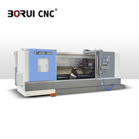 BR650D CE-zertifizierte CNC-Schrägbett-Drehmaschine mit hoher Steifigkeit, Fanuc-Steuerung und Späneförderer für die Bearbeitung schwerer Metallteile