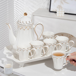 Service à eau en céramique de style européen, service à thé, service résistant aux hautes températures pour la maison - Product Image 3