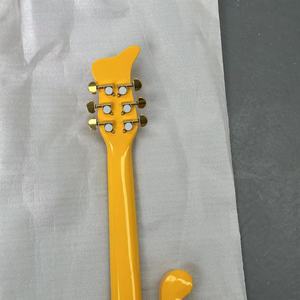 Chitarra Elettrica a <span class=keywords><strong>6</strong></span> Corde Gialla Solida con Pickup HS e Hardware Dorato, Spedizione Rapida - Product Image 5