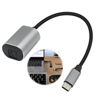 Adaptateur USB C vers Toslink femelle, câble à fibre optique haute fidélité, gaine en PVC pour smartphone, ordinateur portable, tablette, gadgets
