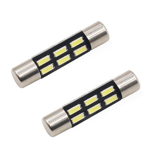 Car B6 29MM 3SMD Flat Head Double Tip T6 Sunshade <b>Light</b> <b>Vanity</b> Mirror <b>Light</b> Fuse <b>Light</b> - Product Image 1