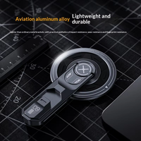 Support magnétique pour téléphone avec anneau de maintien, en alliage d'aluminium, rotation à 360 degrés, hauteur réglable, support de bureau stable, poignée de maintien