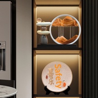 Tableau Décoratif à Effet Sable Mouvant Porte-Bonheur, Ornement Luxueux Haut de Gamme pour Salon, Meuble TV/Cave à Vin, Décoration de Bureau à Domicile