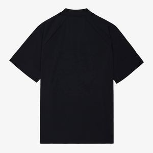 T-shirt de golf pour homme en maille UPF40+ à séchage rapide, extensible, imprimé par transfert thermique, avec fermeture éclair – Vente en gros, performance optimisée, conception ODM - Product Image 3