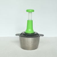 Hachoir manuel 2L grande capacité pour légumes, viande, fruits, herbes, ail et oignon – Hachoir à pression manuelle sans effort