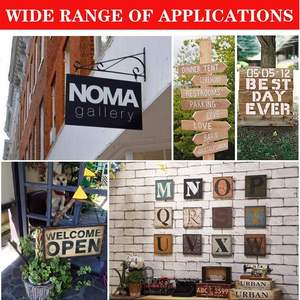 Pochoirs lettres et chiffres réutilisables en plastique de 2 pouces 36pcs DIY Alphabet Art Craft Templates Drawing Stencil for Kids - Product Image 6