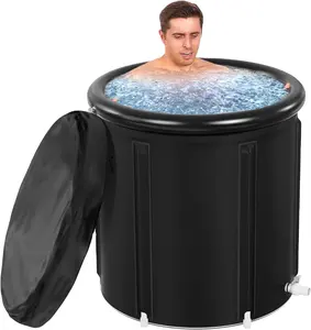 Large Ice Bath Tub for Athletes With Cover 106 Gallons Cold Plunge Portable Ice Bath Plunge Pool Suitable for Cold Water Therapy