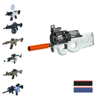 Pistola de Agua de Gel MSD0117A P90 DreamjoX, Pistola Eléctrica Automática con Municiones para Diversión al Aire Libre en el Patio Trasero para Adultos
