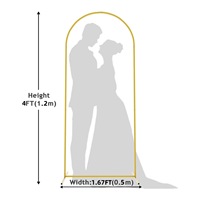 Arche de mariage en fer doré de 2,2 m – Support métallique transfrontalier pour fleurs, idéal pour la décoration de fond d'événements et de fêtes d'anniversaire