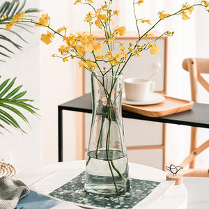 Vaso moderno <span class=keywords><strong>in</strong></span> vetro con <span class=keywords><strong>bocca</strong></span> dorata per centrotavola decorazione domestica di nozze bottiglia di vetro per fiori pantalone da interno - Product Image 6