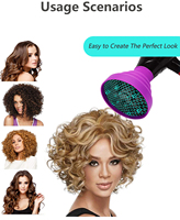 Diffuseur de Sèche-Cheveux Professionnel Pliable, Buse Portable en Silicone Résistant à la Haute Température pour Salons