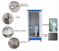 Toilettes portables faciles à déplacer, salles de bain modernes et écologiques pour l'extérieur, toilettes mobiles, remorque de toilettes de luxe avec douche
