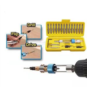20PC Girevole Testa Trapano Avvitatore a Metà Tempo Strumenti Quick Change Svasatore Drill Bit Set di Cacciaviti - Product Image 2