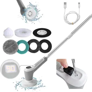 2023 new cordless electric cleaning spin brush scrubber electrical appliances for the kitchen led cleaning brush electric