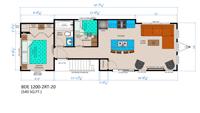Maison préfabriquée de luxe à plat Villa à structure modulaire en acier et boutique pour maisons préfabriquées durables au Sri Lanka