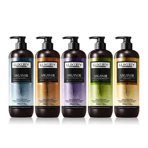 Soin capillaire à la kératine biologique de marque privée soin des cheveux hydratant nature shampooing à l'huile d'argan ensemble de quatre pièces pour traitement à la kératine