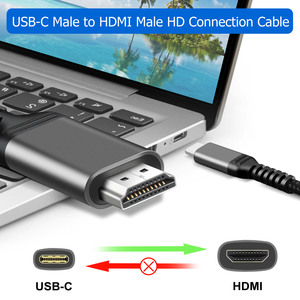 2M Type-C pour câble adaptateur <span class=keywords><strong>HDMI</strong></span> prend en charge la résolution 4K60Hz pour les appareils IOS Ordinateur portable/PC/téléphone portable TV/HDTV Feuille de projection - Product Image 5