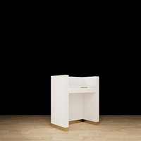 Station de salon moderne professionnelle, comptoir de réception avec construction en MDF durable et écologique pour clinique de beauté, hôpital et centre commercial