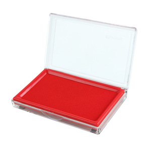 Tampon encreur à séchage rapide Comix B3720, 135 mm x 85 mm, rectangulaire, rouge et bleu, pour usage bureautique et financier, encre à base d'eau - Product Image 1