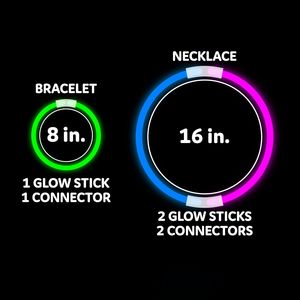 100 Braccialetti e Collane Luminosi Ultra Brillanti, Decorazioni <span class=keywords><strong>Premium</strong></span> per Feste di Laurea, Confezione da 8 Pollici - Product Image 5