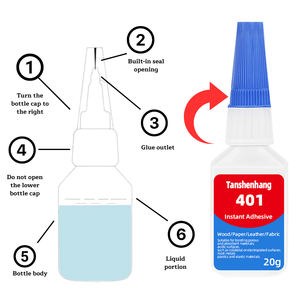 Super Glue 401 406 Adhésif Instantané pour Séchage Rapide Forte Liaison <span class=keywords><strong>sur</strong></span> Caoutchouc <span class=keywords><strong>Bois</strong></span> Métal <span class=keywords><strong>Colle</strong></span> Loctiter 403 415 416 460-20g - Product Image 3