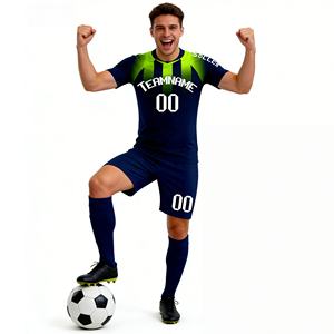 Футбольная тренировочная форма на заказ с влагоотводящими свойствами, с возможностью нанесения имени и логотипа, для тренировок, матчей, команд, болельщиков по всему миру, доступен оптовый заказ - Product Image 5