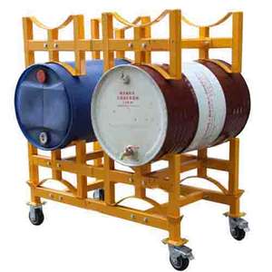1000-1500kg gerak Drum minyak dukungan kereta Dolly dengan braket dan rak untuk Horizontal susun 55 galon Drum baja - Product Image 1