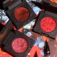 Fard à paupières pressé multichrome rouge haute qualité à paillettes, palette individuelle, effet de couleur changeante, marque privée