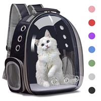 Portable Airline Approved Transparent Expandable Breathable Backpack Carrying Dogs Cat Crate Pet Travel Carrier Bag