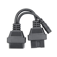 Câble de ligne de changement d'automobile de prise de connecteur noir personnalisé 12PIN à 16PIN OBD2 OBDII J1962