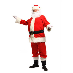 Karnaval Cadılar Bayramı Kostümü Süslü Elbise Noel Kıyafeti Erkek Yetişkin Noel Baba Kostümü - Product Image 4